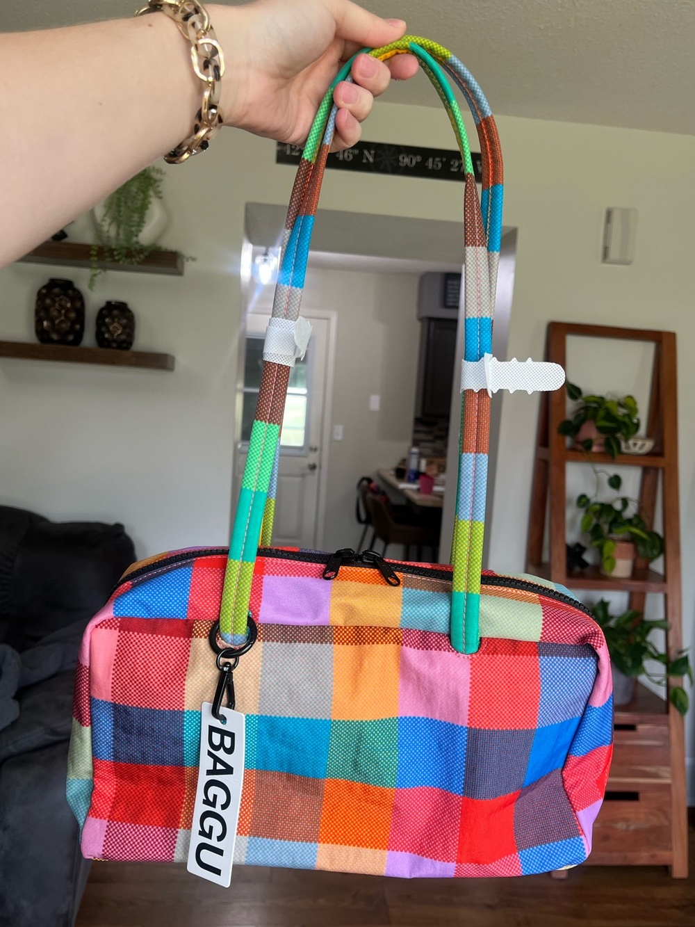 BAGGU UO Madras Bowler bag BNWT - Picture 15 of 16